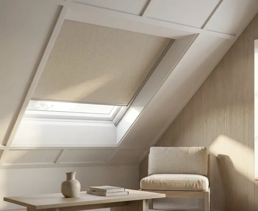 Skylight & Shaped Blinds fitted in a Cornwall Hill home