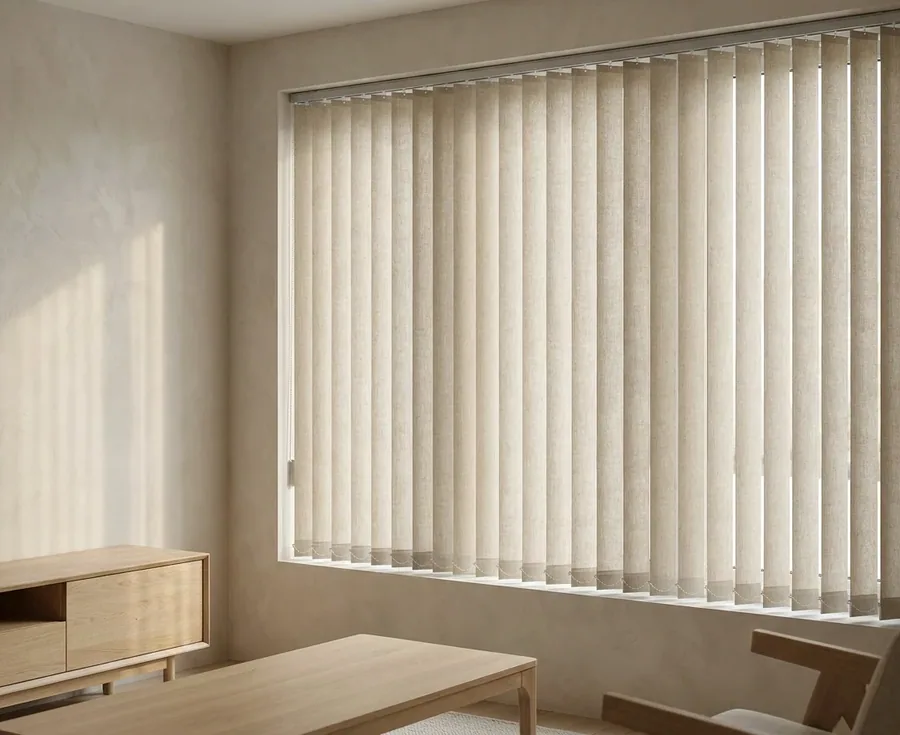 Vertical & Panel Blinds fitted in a Cornwall Hill home